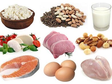 Proteinmat som är nödvändigt för hälsosam styrka